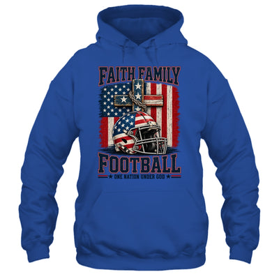 Patriotic Football Faith Family Football American Flag Men Shirt & Hoodie | siriusteestore