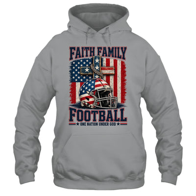 Patriotic Football Faith Family Football American Flag Men Shirt & Hoodie | siriusteestore