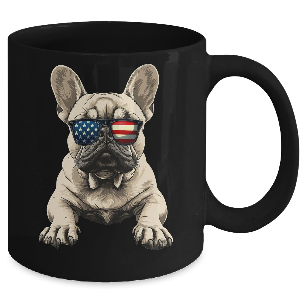 Patriotic French Bulldog Dog USA Flag 4th Of July Mug | siriusteestore