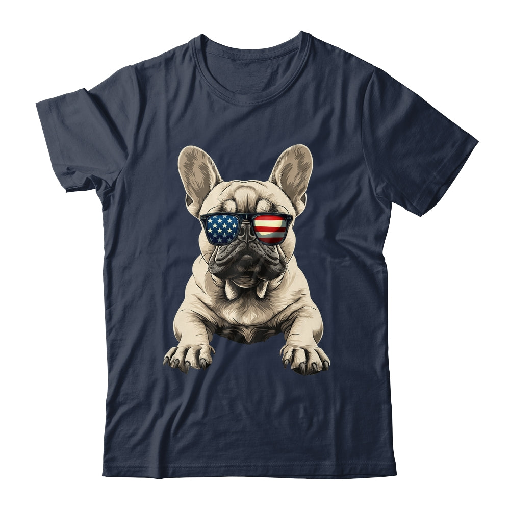 Patriotic French Bulldog Dog USA Flag 4th Of July Shirt & Tank Top | siriusteestore
