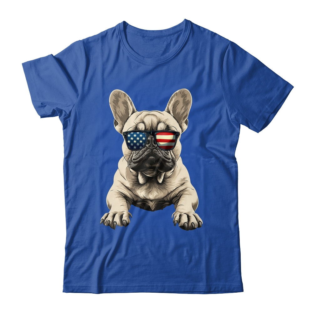 Patriotic French Bulldog Dog USA Flag 4th Of July Shirt & Tank Top | siriusteestore