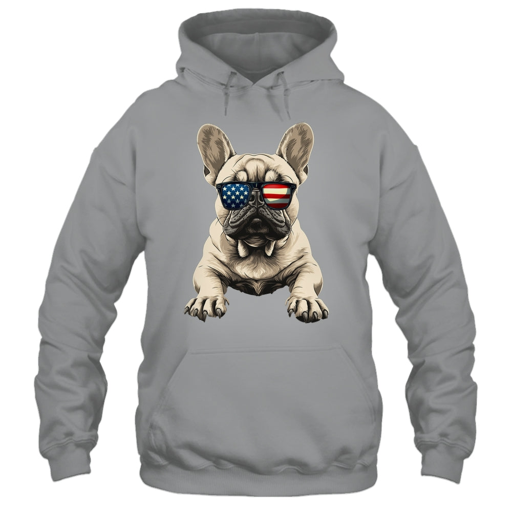 Patriotic French Bulldog Dog USA Flag 4th Of July Shirt & Tank Top | siriusteestore