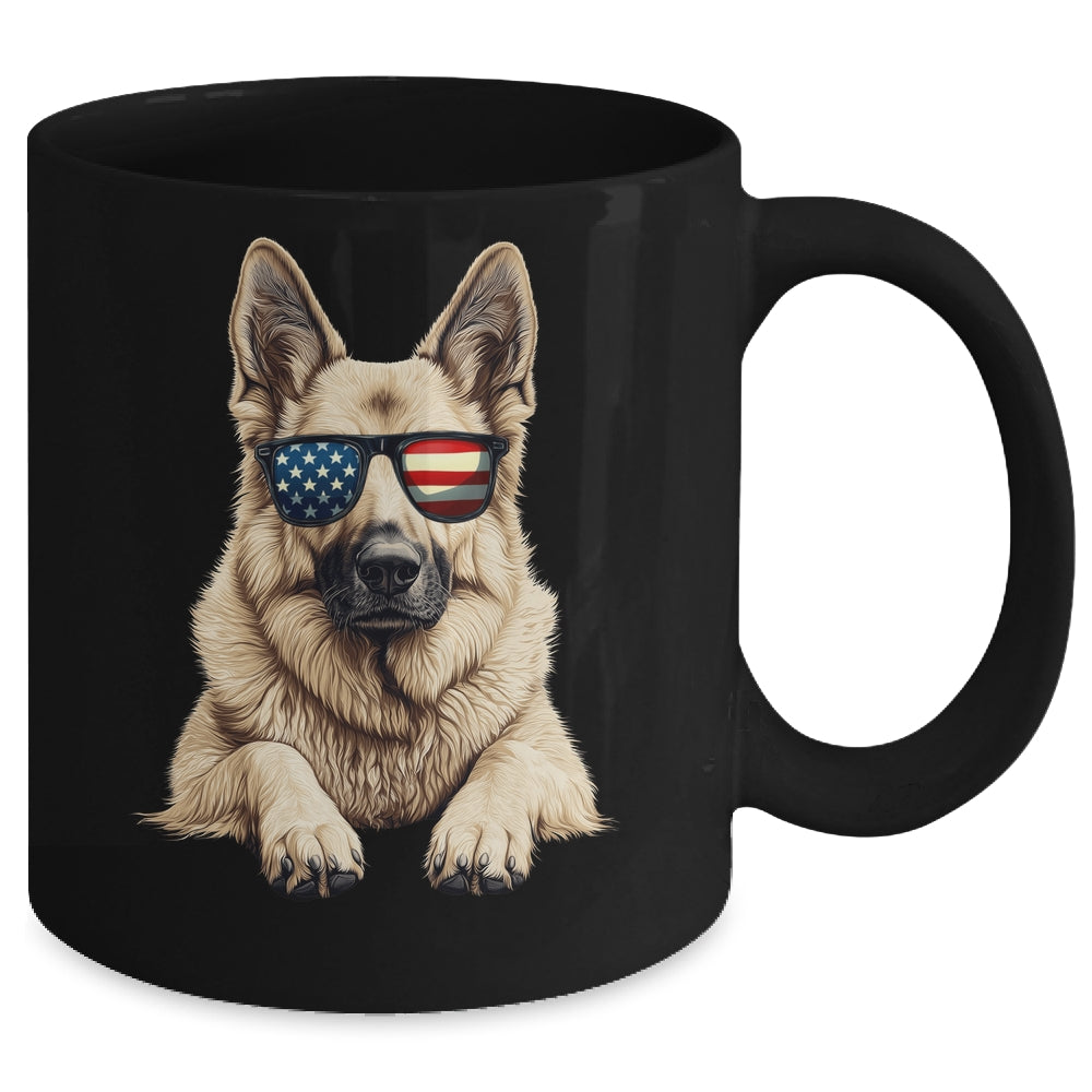 Patriotic German Shepherd Dog USA Flag 4th Of July Mug | siriusteestore