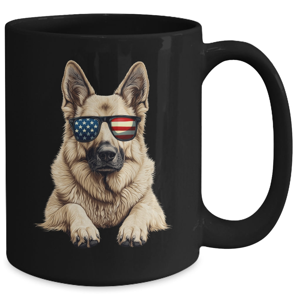 Patriotic German Shepherd Dog USA Flag 4th Of July Mug | siriusteestore