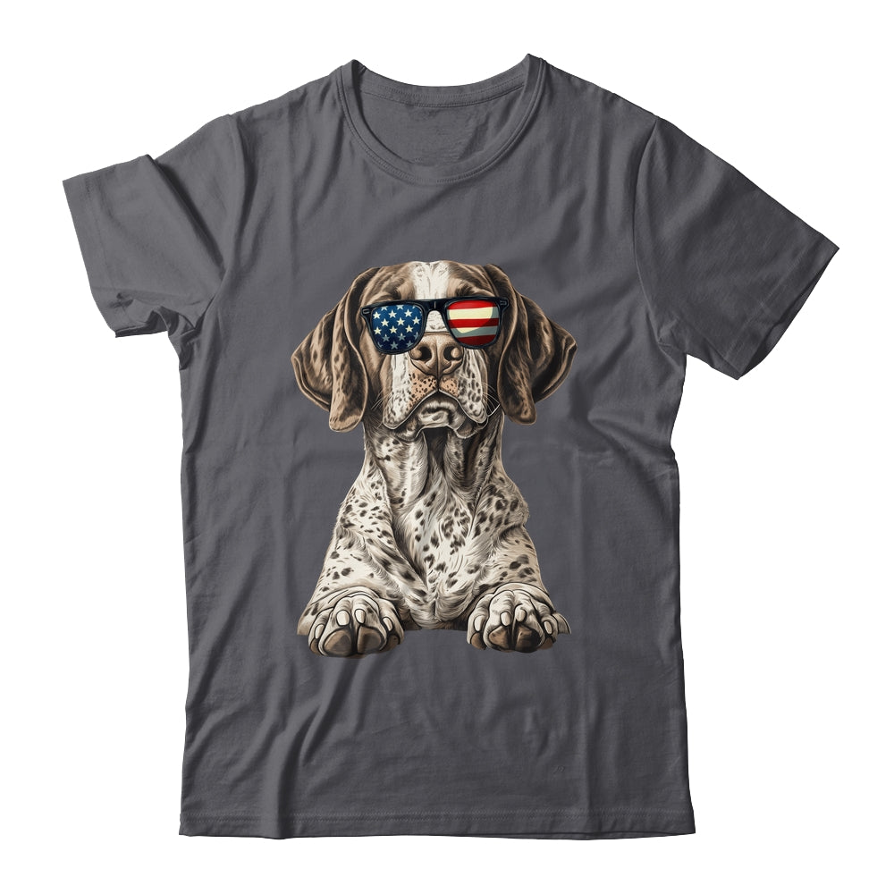 Patriotic German Shorthaired Pointer Dog USA Flag 4th Of July Shirt & Tank Top | siriusteestore