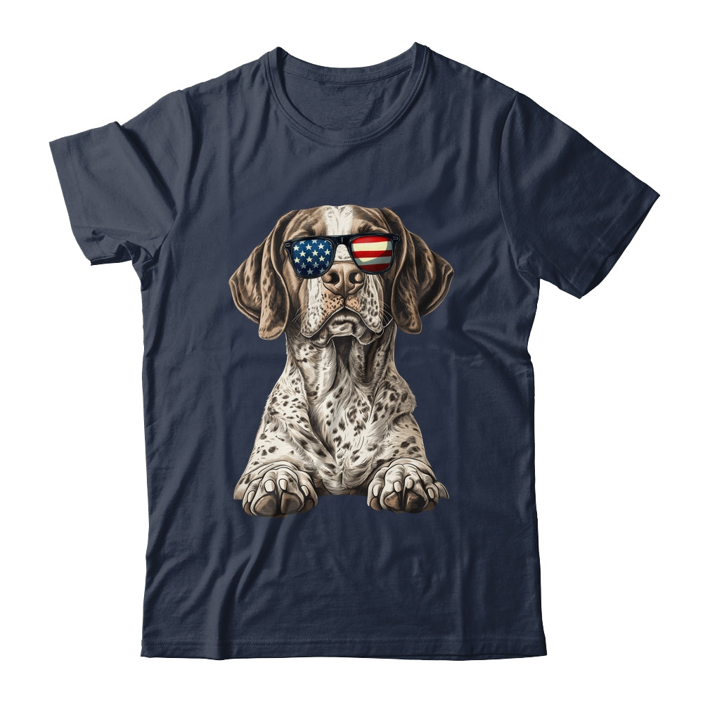Patriotic German Shorthaired Pointer Dog USA Flag 4th Of July Shirt & Tank Top | siriusteestore