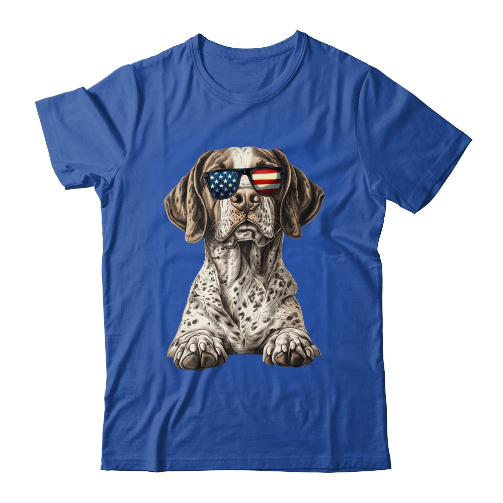 Patriotic German Shorthaired Pointer Dog USA Flag 4th Of July Shirt & Tank Top | siriusteestore