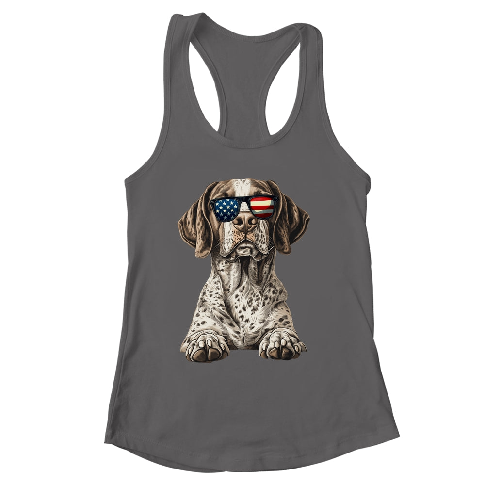 Patriotic German Shorthaired Pointer Dog USA Flag 4th Of July Shirt & Tank Top | siriusteestore