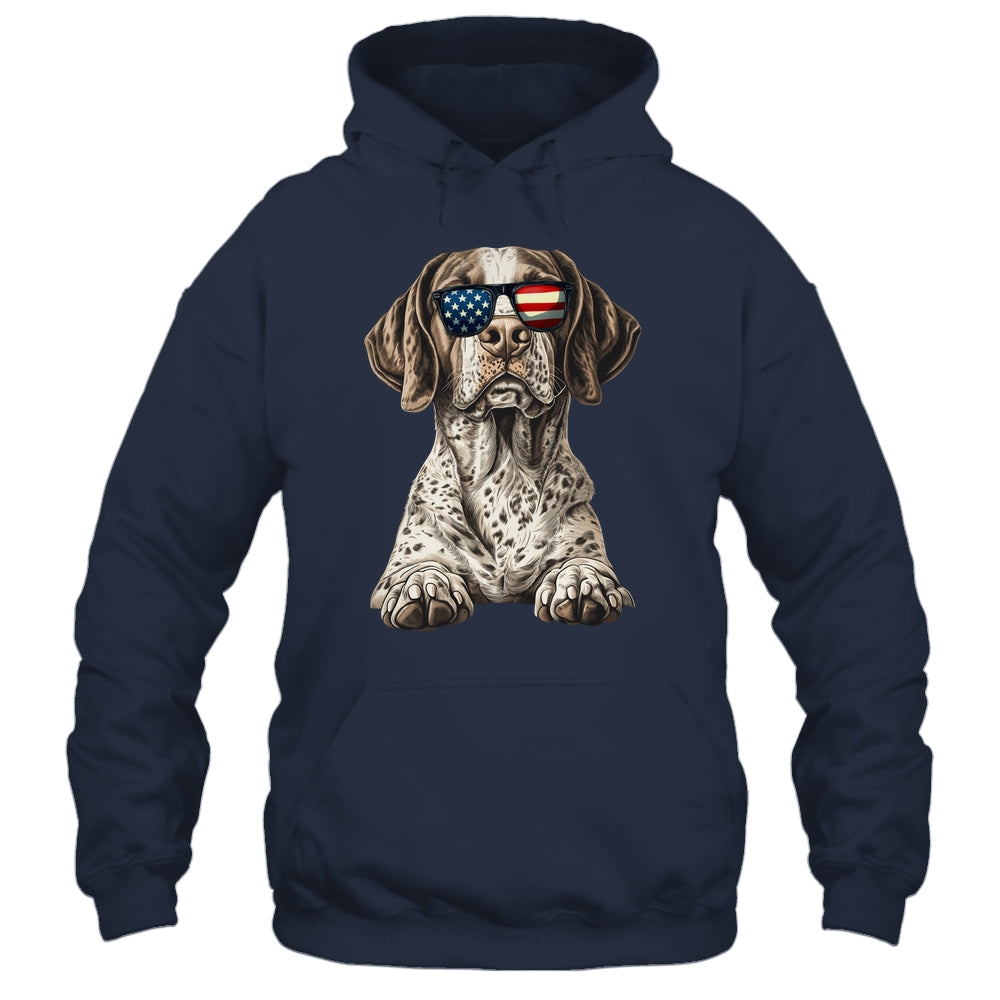 Patriotic German Shorthaired Pointer Dog USA Flag 4th Of July Shirt & Tank Top | siriusteestore