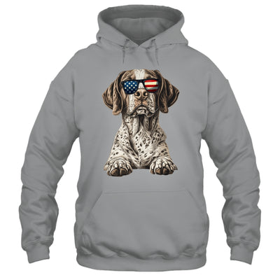 Patriotic German Shorthaired Pointer Dog USA Flag 4th Of July Shirt & Tank Top | siriusteestore