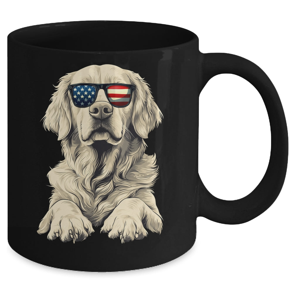 Patriotic Golden Retriever Dog USA Flag 4th Of July Mug | siriusteestore