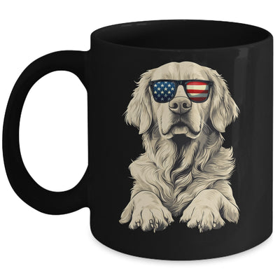 Patriotic Golden Retriever Dog USA Flag 4th Of July Mug | siriusteestore