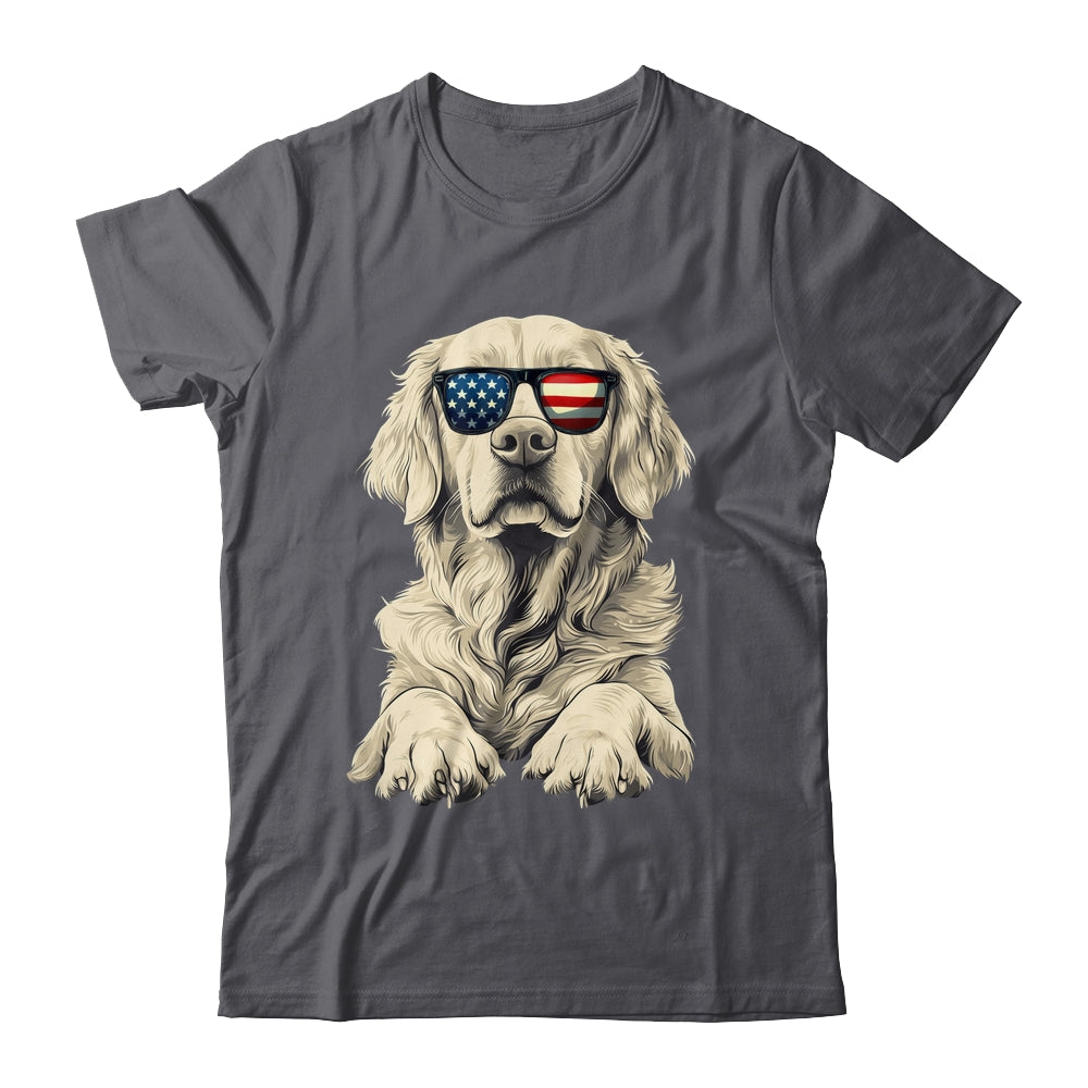 Patriotic Golden Retriever Dog USA Flag 4th Of July Shirt & Tank Top | siriusteestore