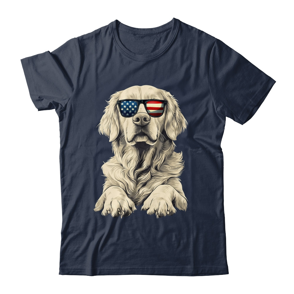 Patriotic Golden Retriever Dog USA Flag 4th Of July Shirt & Tank Top | siriusteestore