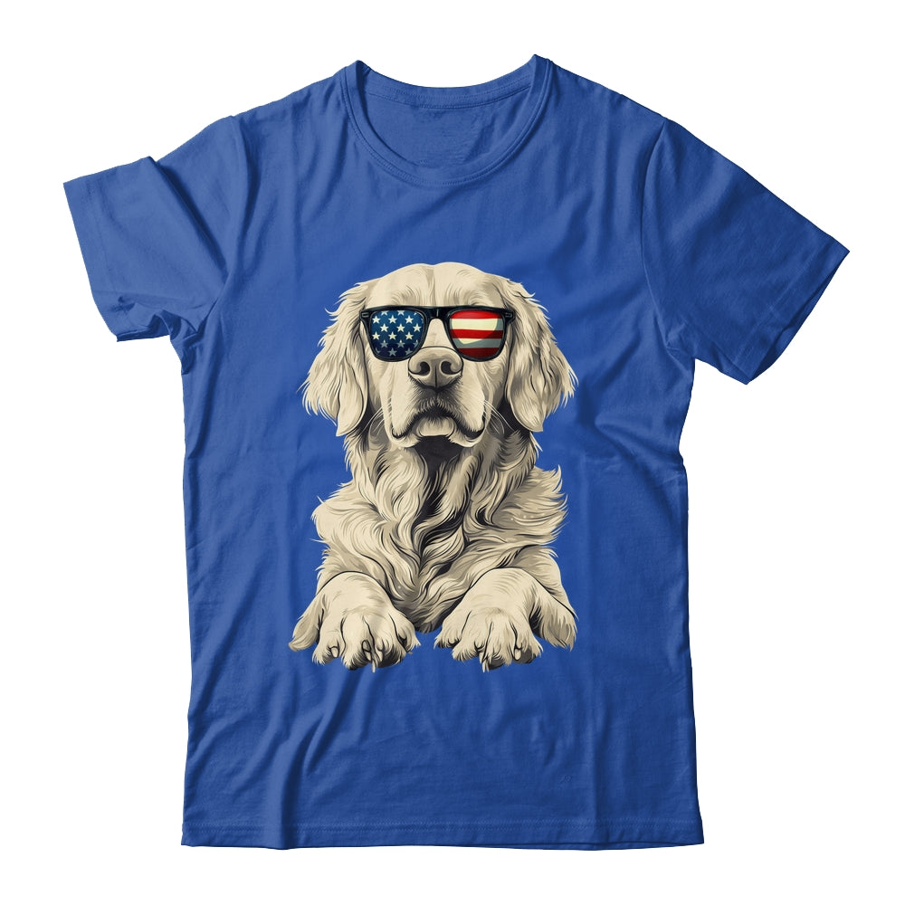 Patriotic Golden Retriever Dog USA Flag 4th Of July Shirt & Tank Top | siriusteestore