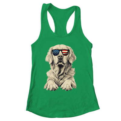 Patriotic Golden Retriever Dog USA Flag 4th Of July Shirt & Tank Top | siriusteestore