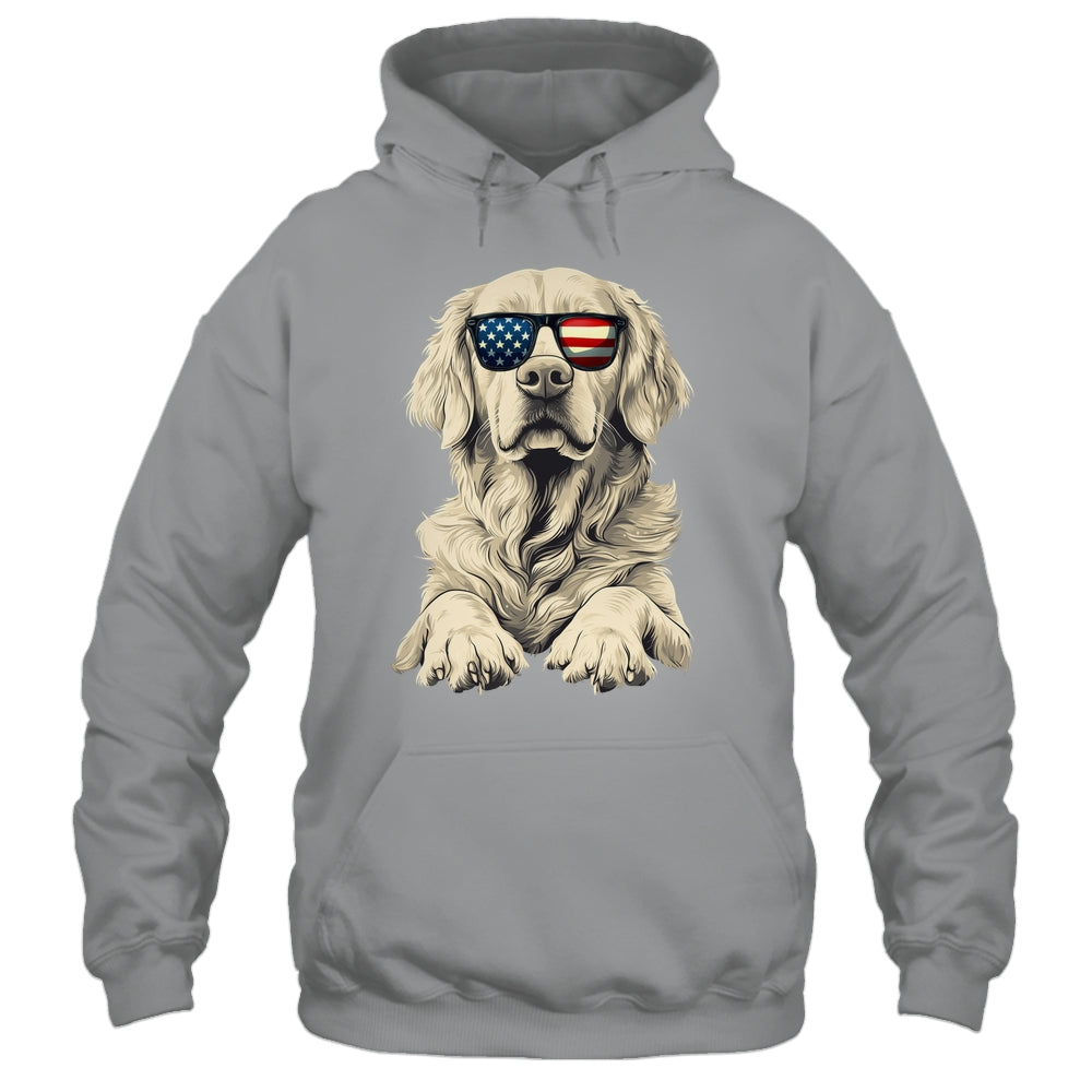 Patriotic Golden Retriever Dog USA Flag 4th Of July Shirt & Tank Top | siriusteestore