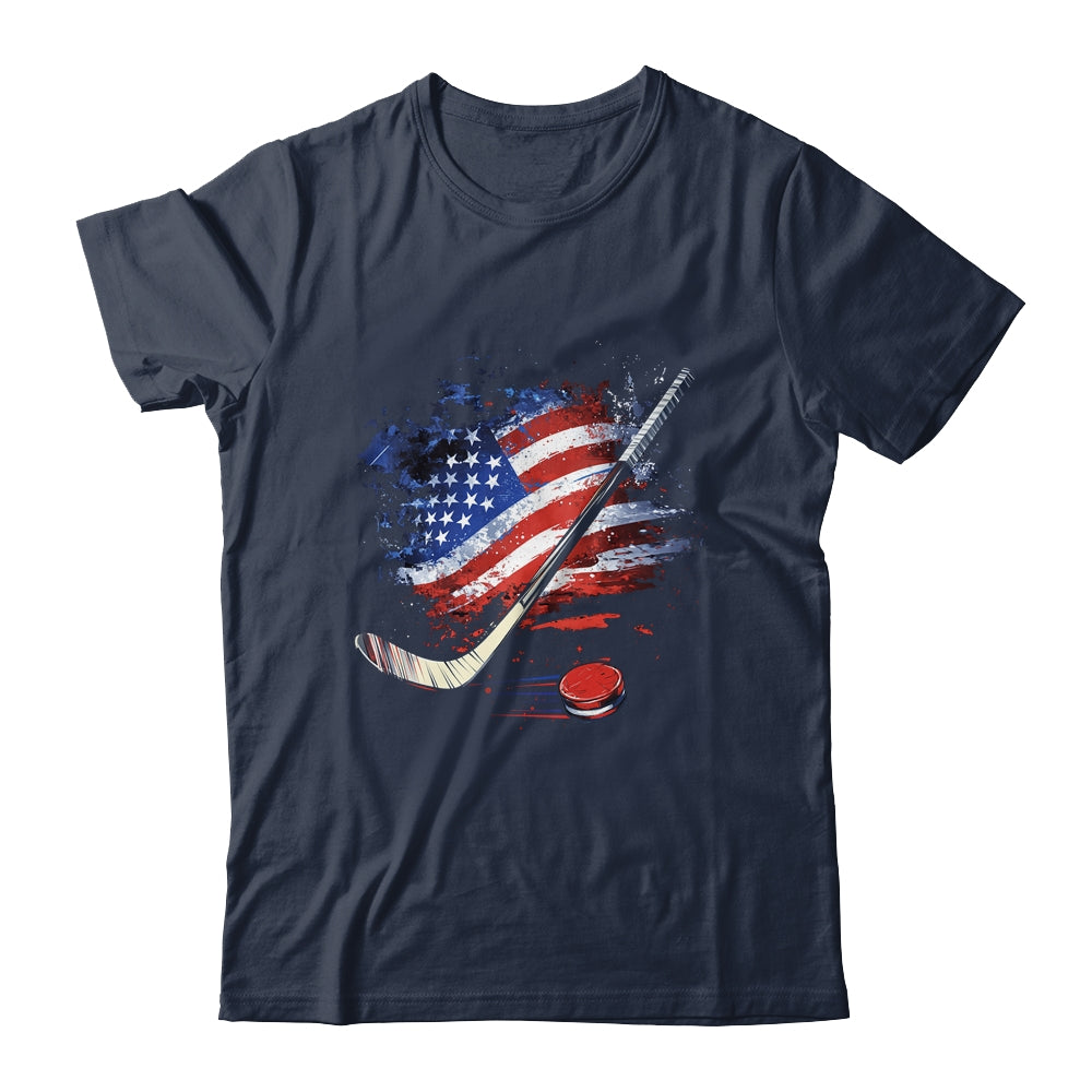 Patriotic Ice Hockey 4th Of July USA Independence Day Shirt & Tank Top | siriusteestore