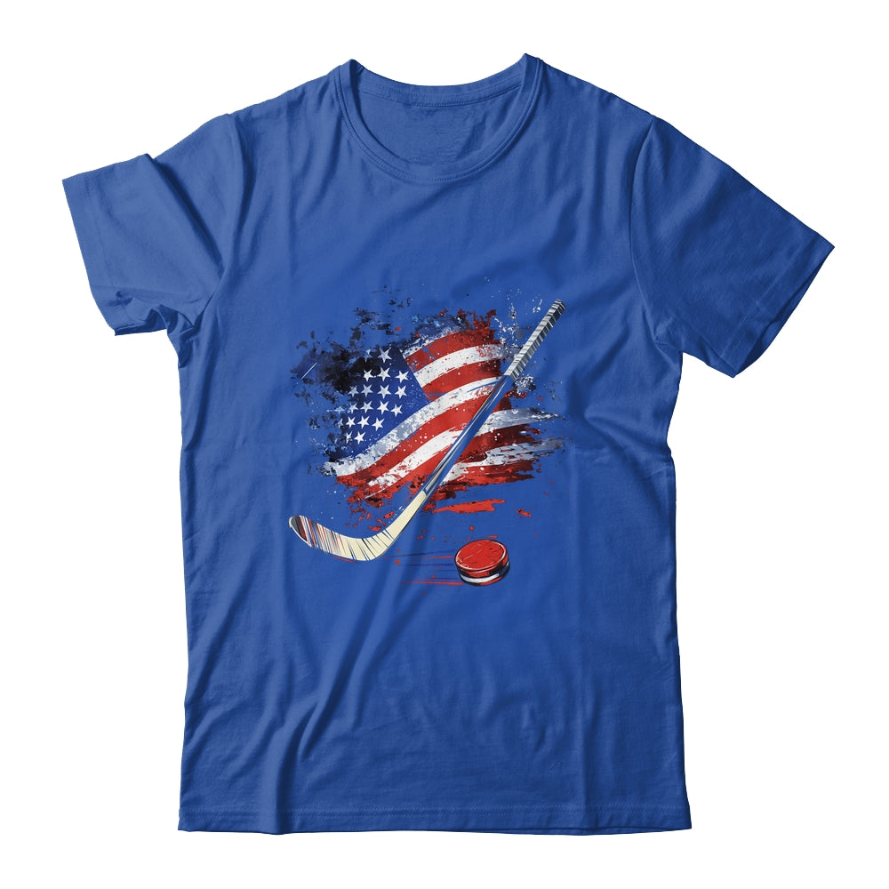 Patriotic Ice Hockey 4th Of July USA Independence Day Shirt & Tank Top | siriusteestore