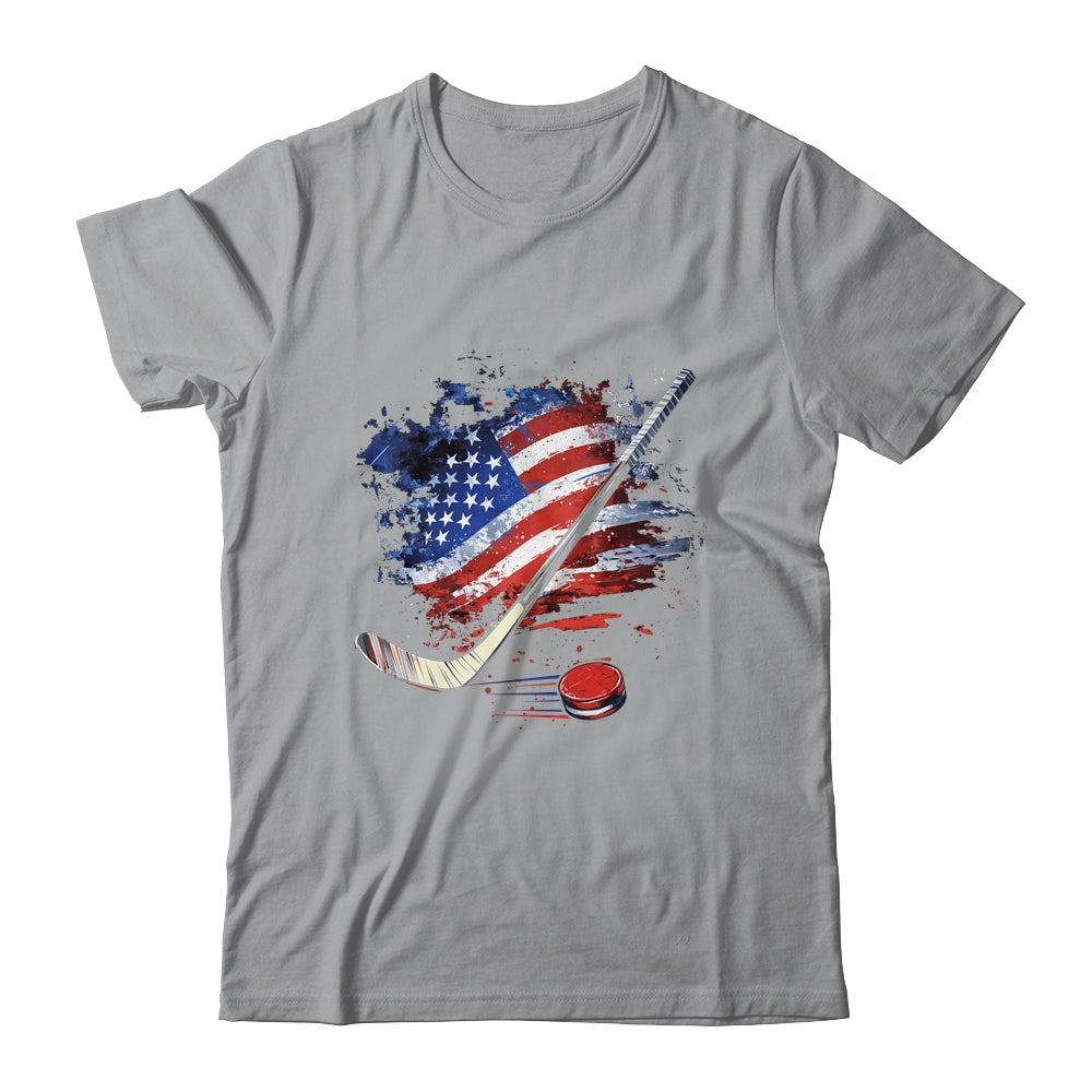 Patriotic Ice Hockey 4th Of July USA Independence Day Shirt & Tank Top | siriusteestore