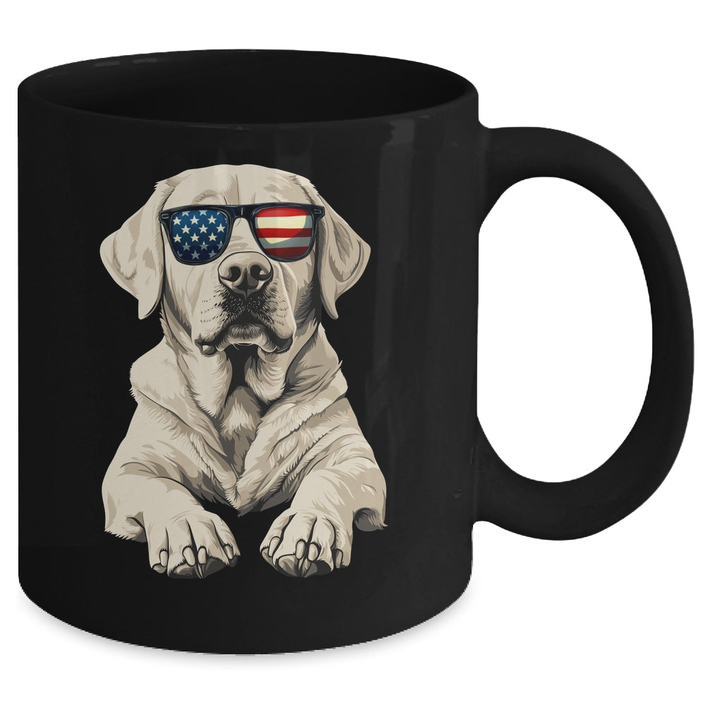 Patriotic Labrador Retriever Dog USA Flag 4th Of July Mug | siriusteestore