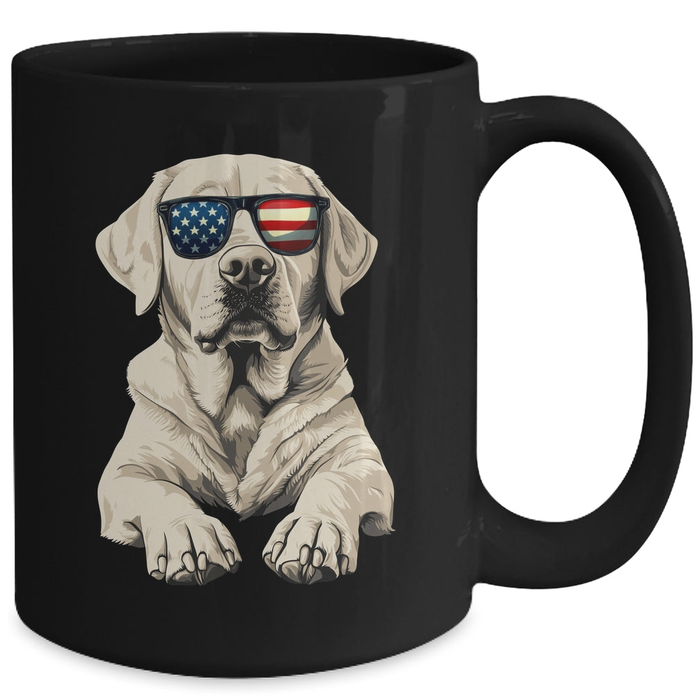 Patriotic Labrador Retriever Dog USA Flag 4th Of July Mug | siriusteestore