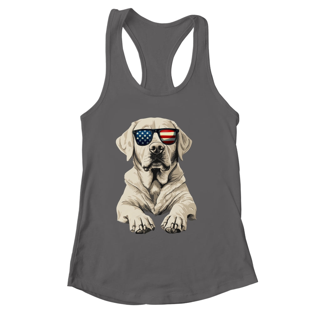 Patriotic Labrador Retriever Dog USA Flag 4th Of July Shirt & Tank Top | siriusteestore