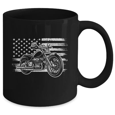 Patriotic Motorcycle Biker Vintage American US Flag Mug | siriusteestore