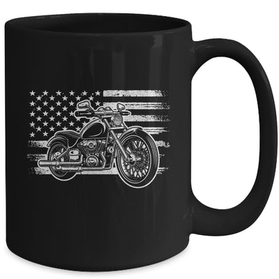 Patriotic Motorcycle Biker Vintage American US Flag Mug | siriusteestore