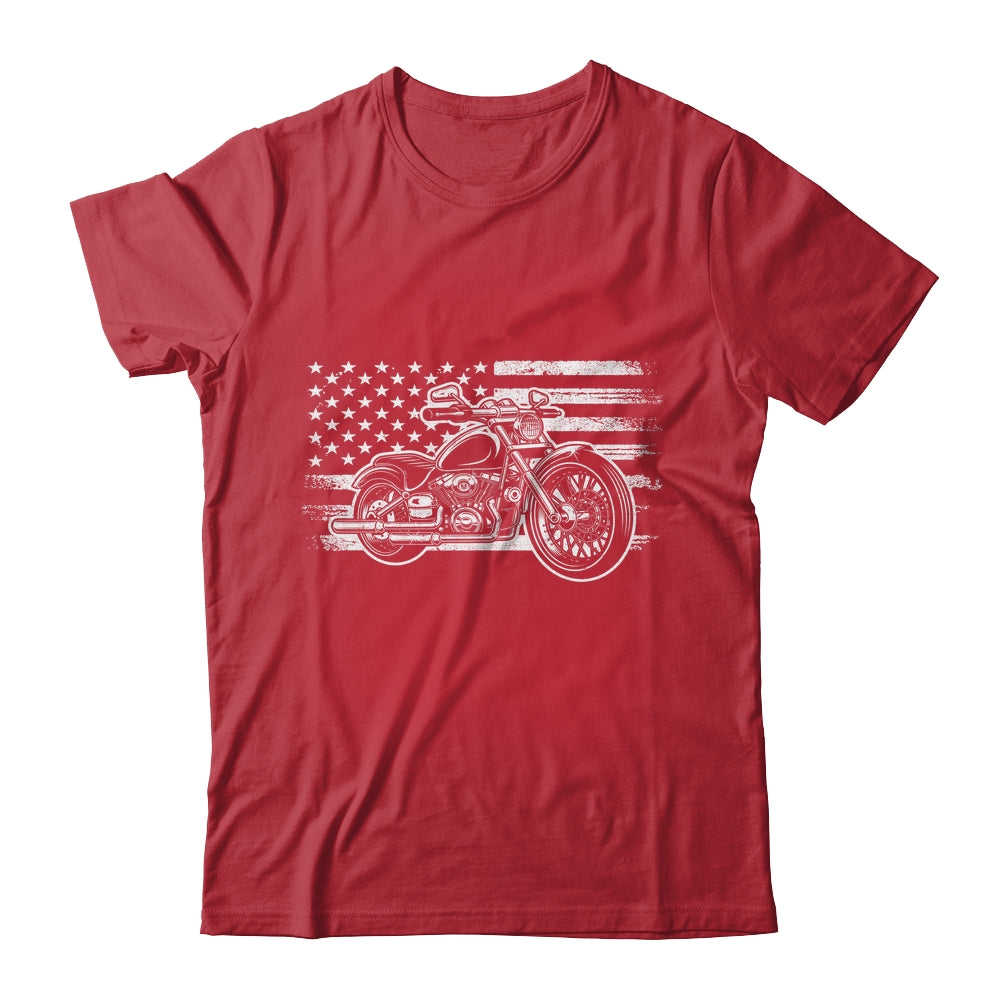 Patriotic Motorcycle Biker Vintage American US Flag Shirt & Hoodie | siriusteestore