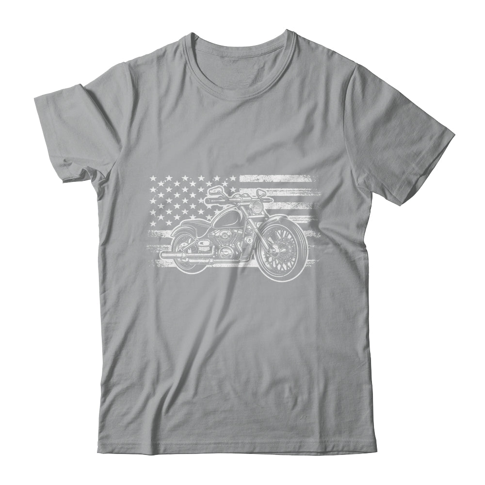 Patriotic Motorcycle Biker Vintage American US Flag Shirt & Hoodie | siriusteestore