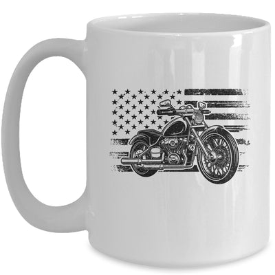 Patriotic Motorcycle Vintage American US Flag Biker Mug | siriusteestore