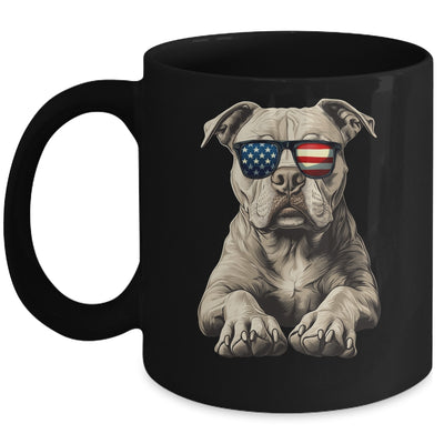 Patriotic Pitbull Dog USA Flag 4th Of July Mug | siriusteestore