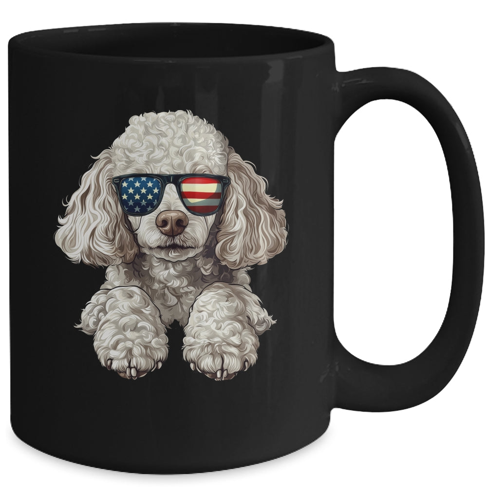 Patriotic Poodle Dog USA Flag 4th Of July Mug | siriusteestore