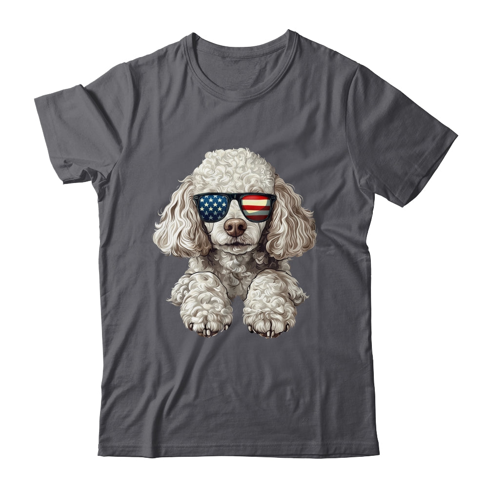 Patriotic Poodle Dog USA Flag 4th Of July Shirt & Tank Top | siriusteestore