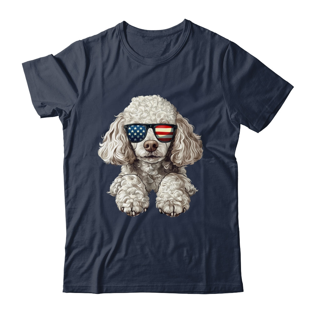 Patriotic Poodle Dog USA Flag 4th Of July Shirt & Tank Top | siriusteestore