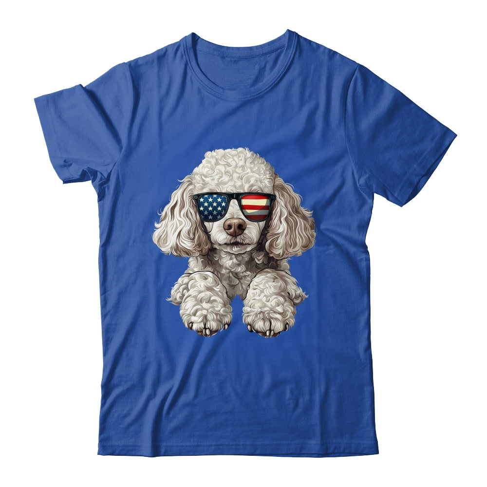 Patriotic Poodle Dog USA Flag 4th Of July Shirt & Tank Top | siriusteestore