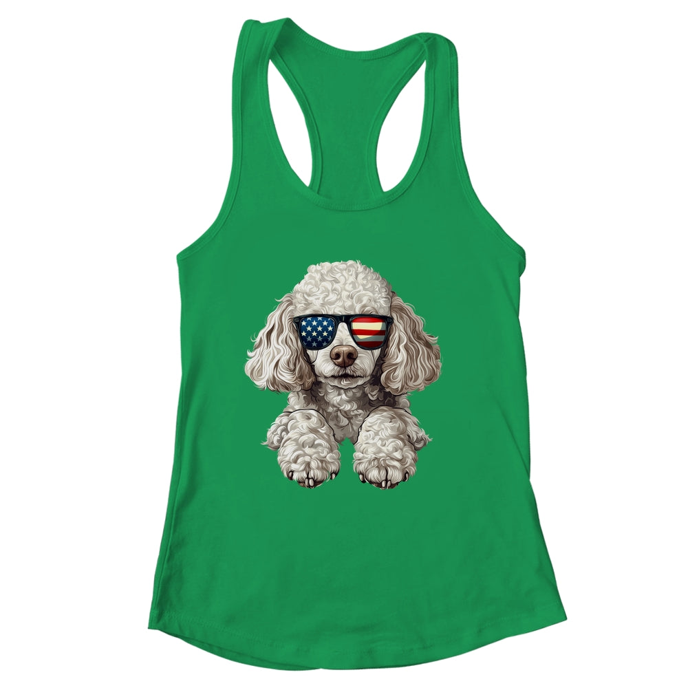 Patriotic Poodle Dog USA Flag 4th Of July Shirt & Tank Top | siriusteestore