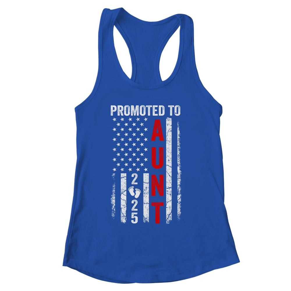Patriotic Promoted To Aunt 2025 First Time New Aunt Shirt & Tank Top | siriusteestore