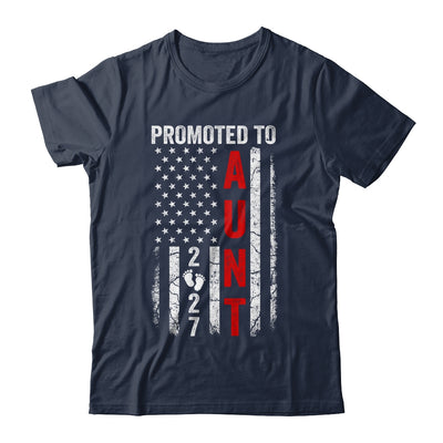 Patriotic Promoted To Aunt 2027 First Time New Aunt Shirt & Hoodie | siriusteestore