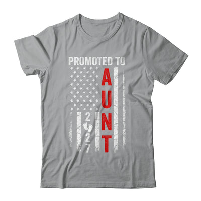 Patriotic Promoted To Aunt 2027 First Time New Aunt Shirt & Hoodie | siriusteestore