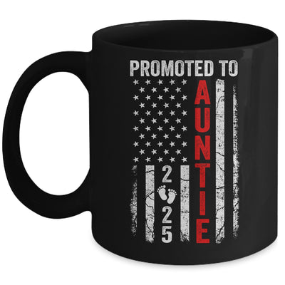 Patriotic Promoted To Auntie 2025 First Time New Auntie Mug | siriusteestore