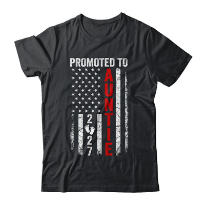 Patriotic Promoted To Auntie 2027 First Time New Auntie Shirt & Hoodie | siriusteestore