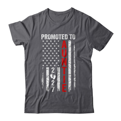 Patriotic Promoted To Auntie 2027 First Time New Auntie Shirt & Hoodie | siriusteestore