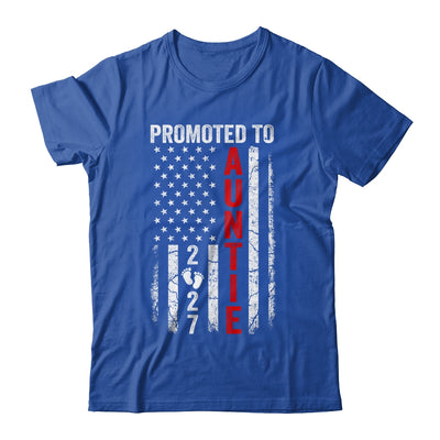 Patriotic Promoted To Auntie 2027 First Time New Auntie Shirt & Hoodie | siriusteestore