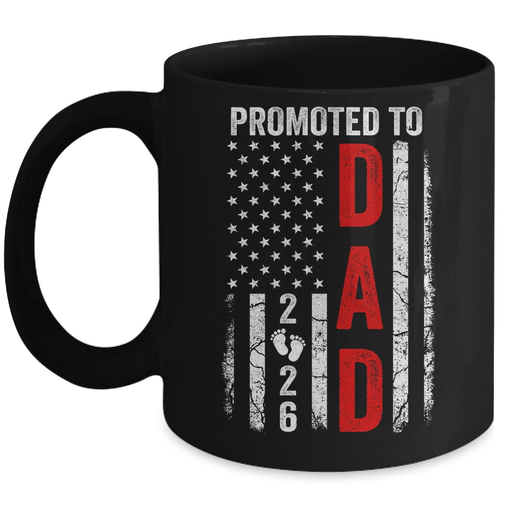Patriotic Promoted To Dad 2026 First Time New Daddy Mug | siriusteestore