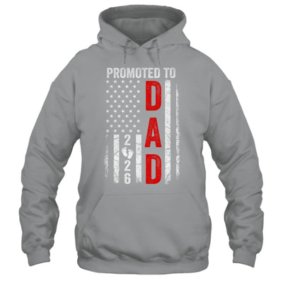 Patriotic Promoted To Dad 2026 First Time New Daddy Shirt & Hoodie | siriusteestore
