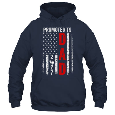 Patriotic Promoted To Dad 2027 First Time New Daddy Shirt & Hoodie | siriusteestore