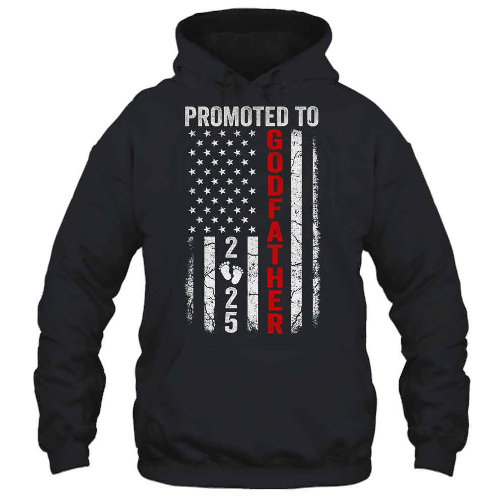 Patriotic Promoted To Godfather 2025 First Time New Shirt & Hoodie | siriusteestore