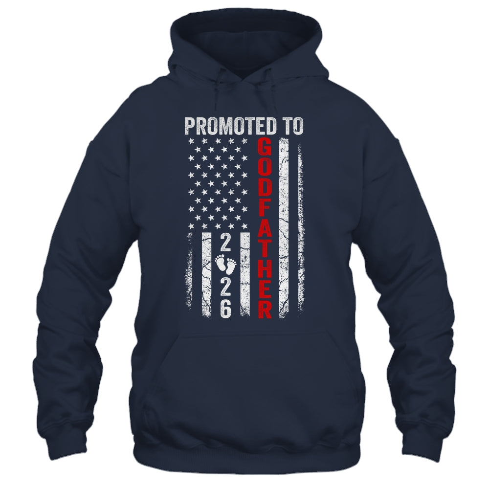 Patriotic Promoted To Godfather 2026 First Time New Shirt & Hoodie | siriusteestore